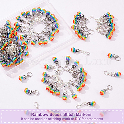 100 Charms of 5pcs Alloy Flower with Resin Beaded Cluster Dangle Wine Glass Charms&nbsp;AJEW-AR0001-47