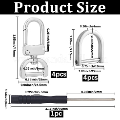 4Pcs Zinc Alloy Swivel Lobster Claw Clasps&nbsp;FIND-SP0005-65P