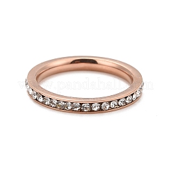 304 Stainless Steel Rhinestone Rings Set&nbsp;STAS-D178-01A