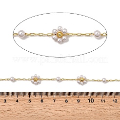 Brass Flower Link Chains&nbsp;CHC-H114-10G