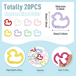 Baking Paint Alloy Spring Gate Rings&nbsp;FIND-TAC0007-35