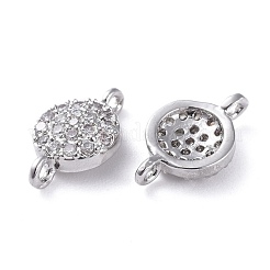 Brass Micro Pave Cubic Zirconia Links Connectors&nbsp;ZIRC-G157-36P