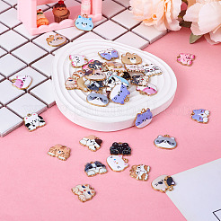 Rack Plating Printed Alloy Pendants&nbsp;ENAM-TA0001-82