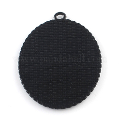 Electrophoresis Alloy Oval Big Pendant Cabochon Settings&nbsp;PALLOY-Q304-07-NR