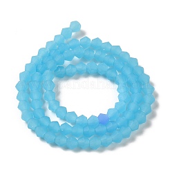 Imitation Jade Frosted Glass Bead Strands&nbsp;X1-GLAA-F029-JM4mm-B03