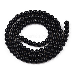 Opaque Solid Color Glass Beads Strands&nbsp;GLAA-T032-P4mm-01