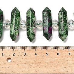 Natural Ruby in Zoisite Double Terminated Point Beads Strands&nbsp;G-H069-B08-01