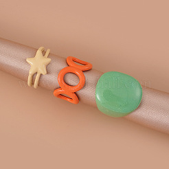 Zinc Alloy Finger Rings Set&nbsp;WG21422-01
