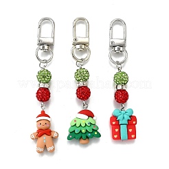 Christmas Theme Resin & Polymer Clay Rhinestone  Pendant Decoration&nbsp;HJEW-TA00350
