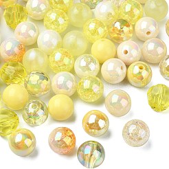 100Pcs Opaque & Transparent Acrylic Beads&nbsp;MACR-CJ0002-09A