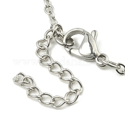 Tarnish Resistant 304 Stainless Steel Cable Chain Macrame Pouch Empty Stone Holder for Pendant Necklaces Making&nbsp;NJEW-TA00118-02