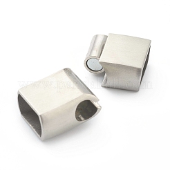 Tarnish Resistant 304 Stainless Steel Magnetic Clasps with Glue-in Ends&nbsp;STAS-B017-09P