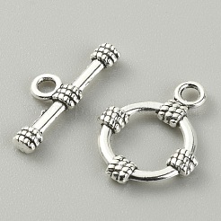 Tibetan Style Alloy Toggle Clasps&nbsp;LS-FIND-CJC0017-21D-AS