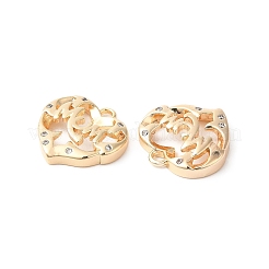 Brass Pave Cubic Zirconia Charms&nbsp;KK-O144-04G