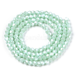 Opaque Solid Color Electroplate Glass Beads Strands&nbsp;EGLA-A039-P2mm-A20
