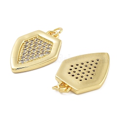 Rack Plating Brass Micro Pave Cubic Zirconia Pendants&nbsp;KK-Z071-47G