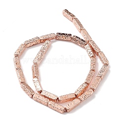 Electroplated Natural Lava Rock Beads Strands&nbsp;G-H303-A04-RG02