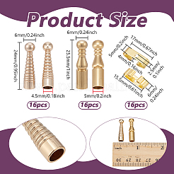 16Pcs Brass Bolo Tie Slide Clasps&nbsp;KK-NB0004-19