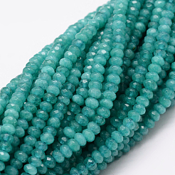 Dyed Natural Malaysia Jade Rondelle Beads Strands&nbsp;G-E316-2x4mm-29