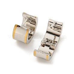 202 Stainless Steel Wide Band Hoop Earring&nbsp;EJEW-H003-05GP-02
