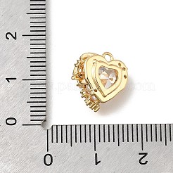 Brass Micro Pave Cubic Zirconia Pendants&nbsp;LS-KK-U061-03G