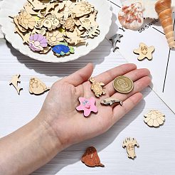 50 Pcs Unfinished Blank Wooden Slices for Painting Arts&nbsp;WOOD-CJC0011-17B