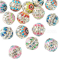 15Pcs Brass Enamel Beads&nbsp;KK-TA0009-20P