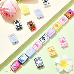 35Pcs 7 Colors UV Plating Rainbow Iridescent Acrylic Beads&nbsp;MACR-CJ0002-07