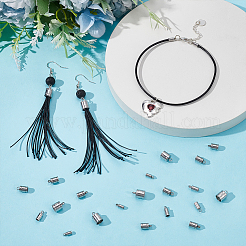 60Pcs 4 Styles 201 Stainless Steel Cord Ends&nbsp;STAS-UN0063-70