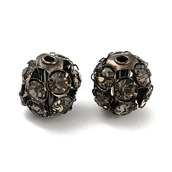Gunmetal Brass Rhinestone Beads&nbsp;RB-F035-05B-01
