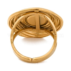 Round Natural Mixed Stone Finger Rings&nbsp;RJEW-Q822-17G