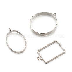 Alloy Open Back Bezel Big Pendants&nbsp;PALLOY-TA0001-26P