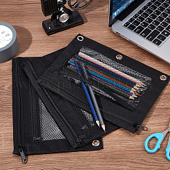 3Pcs Rectangle Polyester Mesh Pen Bags&nbsp;AJEW-CP0008-05