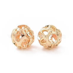 Brass Hollow Beads&nbsp;KK-E046-04B-G