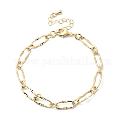 Brass Paperclip Chains Bracelet for Women&nbsp;BJEW-A065-09G