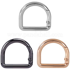 12Pcs 3 Colors Alloy Spring Gate Rings&nbsp;FIND-CN0002-48