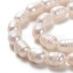 Natural Cultured Freshwater Pearl Beads Strands&nbsp;PEAR-L033-64-01