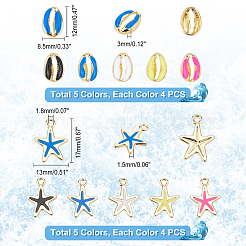 40 Pcs 10 Style Rack Plating Alloy Charms&nbsp;FIND-PH0004-09
