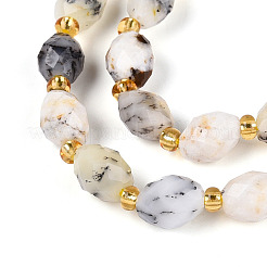 Natural Flower Opal Beads Strands&nbsp;G-N342-35-8x6-14