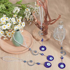 4Pcs Handmade Lampwork & Resin & Alloy Hanging Ornaments&nbsp;HJEW-ME00112