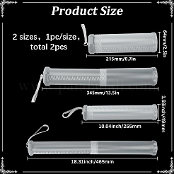 2Pcs 2 Styles Extendable Plastic Paint Brush Case&nbsp;AJEW-GF0013-24
