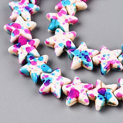 Spray Painted Synthetic Turquoise Beads Strands&nbsp;UNKW-T001-11E