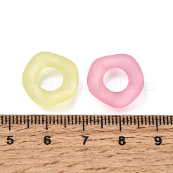 Frosted Transparent Acrylic European Beads&nbsp;AC-CBA9284-04