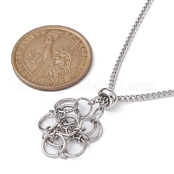 Tarnish Resistant 304 Stainless Steel Macrame Pouch Empty Stone Holder for Pendant Necklaces Making&nbsp;NJEW-JN04416