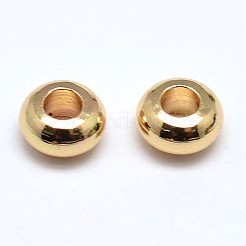 Brass Flat Round Spacer Beads&nbsp;X-KK-M085-19G-NR
