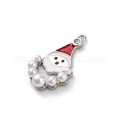 Santa Claus Brass Micro Pave Cubic Zirconia with Enamel Pendants&nbsp;KK-Q010-02P