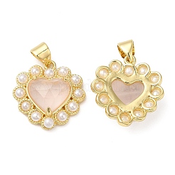 Natural Rose Quartz Pendants&nbsp;G-E599-05G-A08