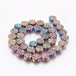 Electroplated Non-magnetic Synthetic Hematite Beads Strands&nbsp;G-E498-21A-06