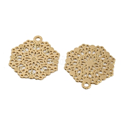 Brass Etched Metal Embellishments Charms&nbsp;KKC-D001-16KCG
