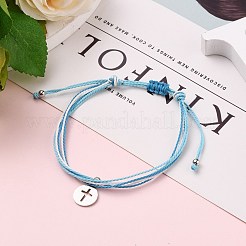 Waxed Polyester Cord Braided Bracelets&nbsp;BJEW-JB05663-02